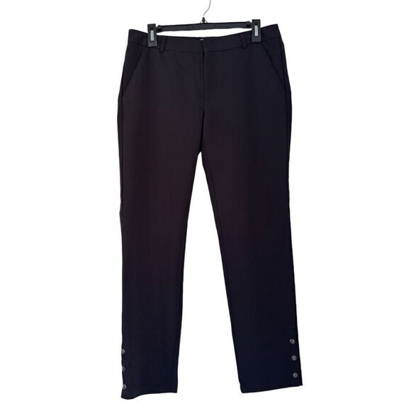 Anine Bing Black Tuxedo Snap Button Accent Pants Size Medium - Picture 4 of 9